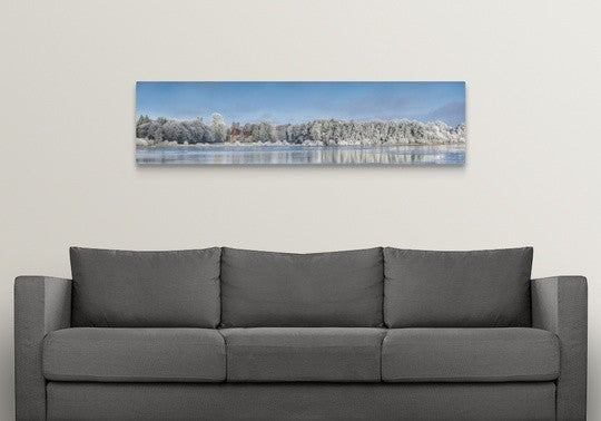"Panorama pas du houx" Wrapped Canvas Art Print, 60"x15"x1.5"