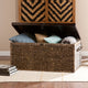Hector Water Hyacinth Storage Trunk, Blackwashed and Espresso