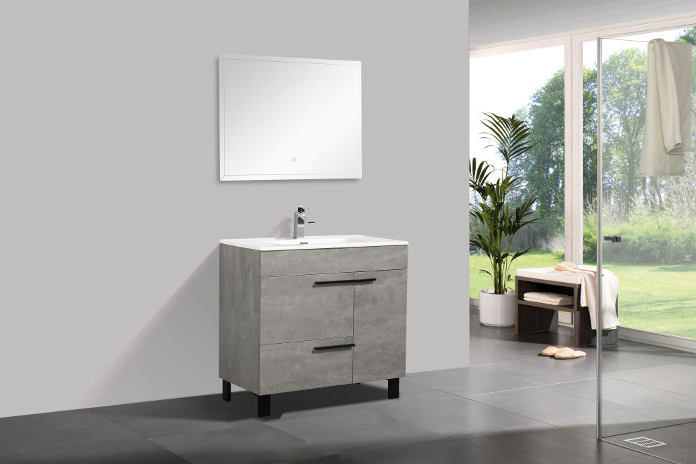 Alma Gill Freestanding Vanity With One Porcelain sink, 36"