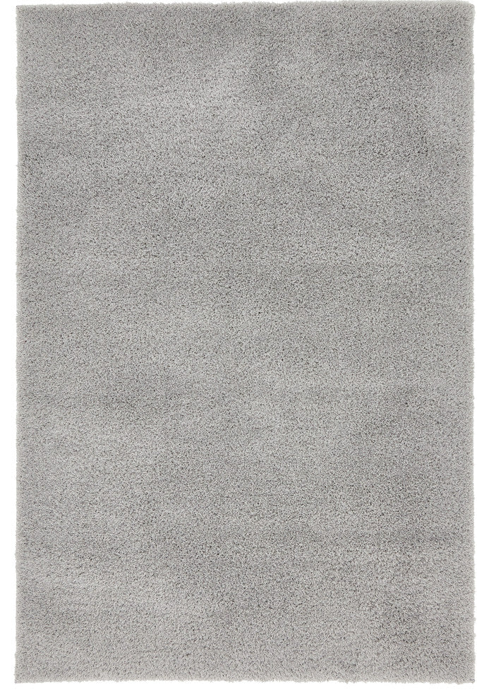 Unique Loom Light Gray Studio Solid Shag 4' 0 x 6' 0 Area Rug
