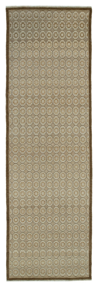 Rug N Carpet - Handwoven Oriental 3' 2" x 10' 2" Runner Oushak Area Rug