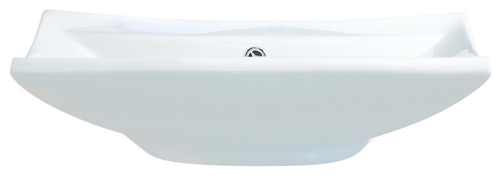 Fine Fixtures White Vitreous China Square Vessel Sink