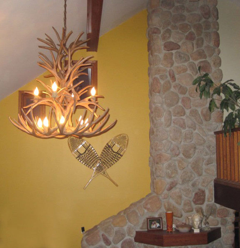 Reproduction Antler Whitetail, Mule Deer Cascade Chandelier Light, RL-8
