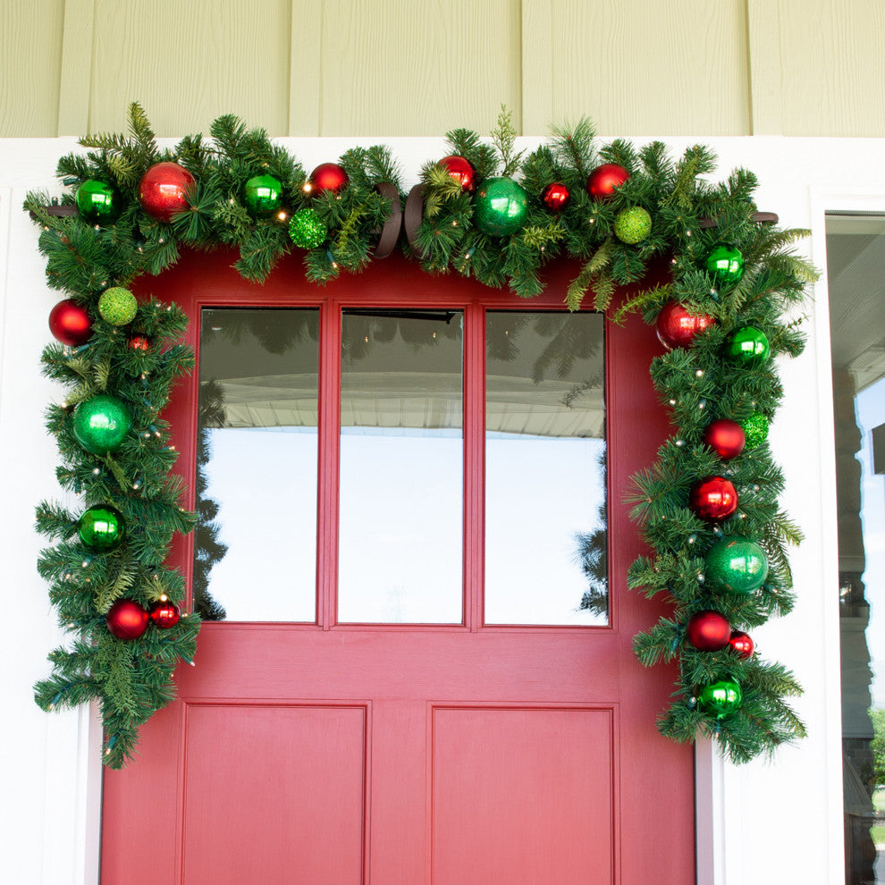 9' Artificial Christmas Garland with Lights, Christmas Cheer