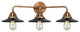 Innovations 288-3W-AC-M6-BK-LED 3 Light Vanity Light, Antique Copper