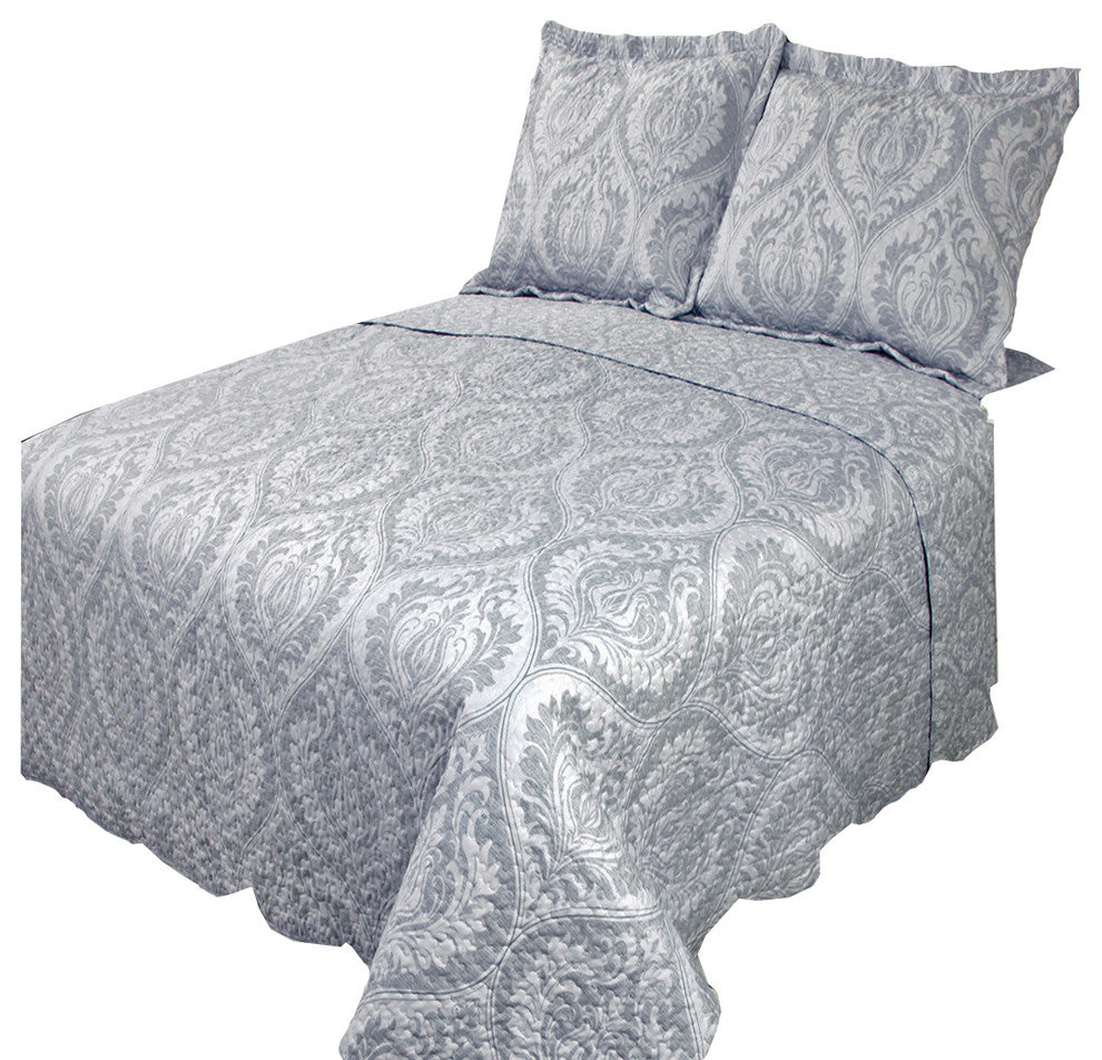 Judy Oversize Wrinkle-Free Coverlet Set, Full/Queen