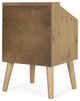 Barrere Contemporary End Table with Hutch, Natural and White