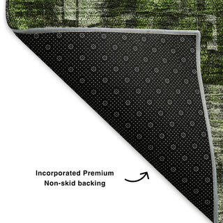 Premium Machine Washable Mayfield AMF581 Green 3' x 5' Rug