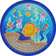 Drop-In Tropical Fish Vinyl Swimming Pool Mat, 29" X 29"
