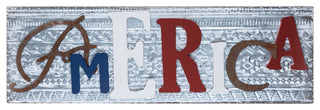 Wood and Metal America Wall Decor