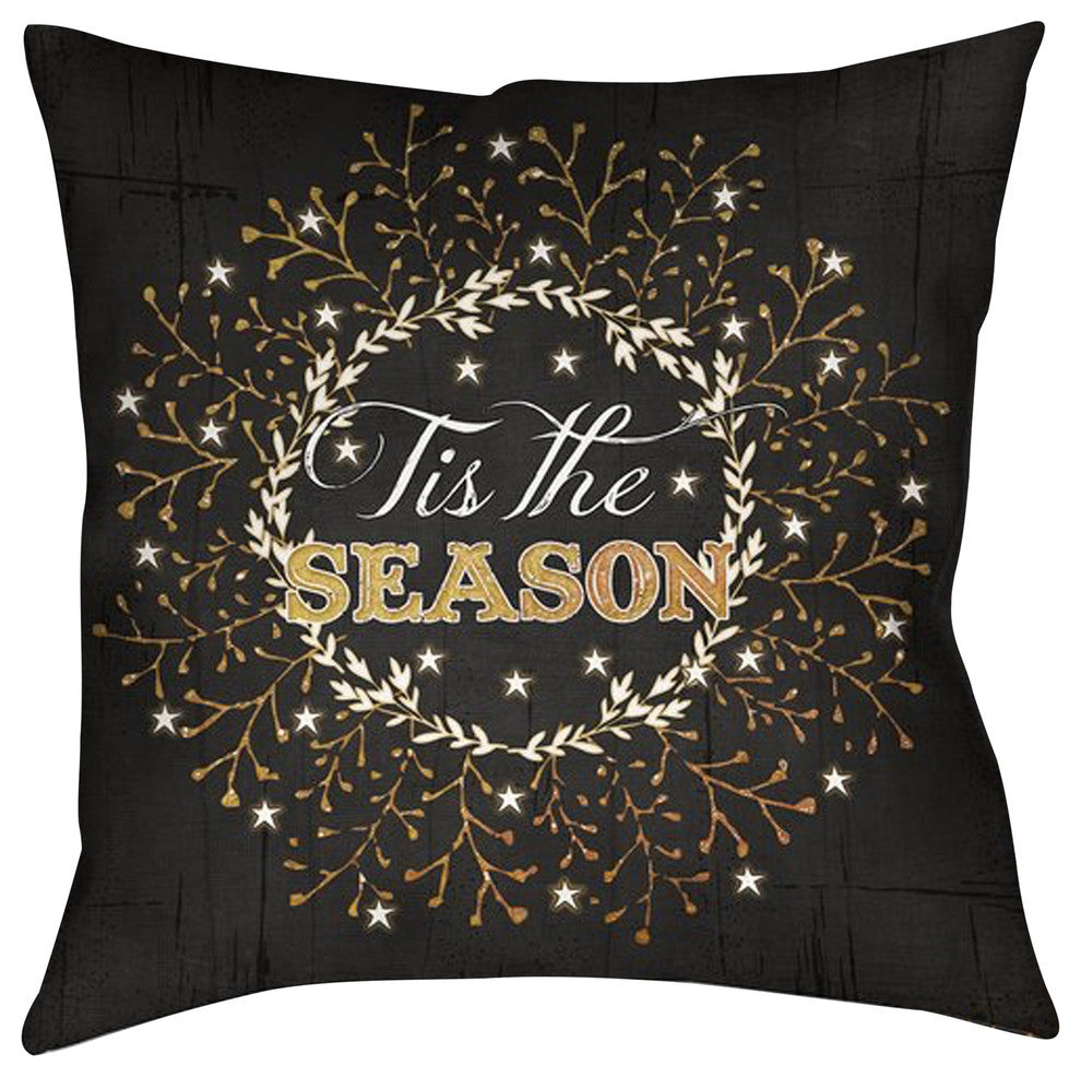 Laural Home Tis the Season 18" X 18" Indoor Decorative Pillow