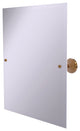 Frameless Rectangular Beveled Edge Tilt Mirror, Brushed Bronze