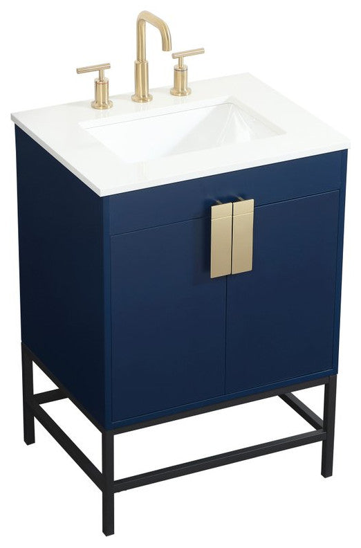 Home Living 19" Modern Blue-Light Bathroom Vanity