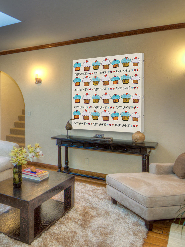 "Eat Cake" Painting Print on Canvas by Tori Campisi