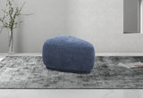 Divani Casa Kinsey Blue Small River Rock Ottoman