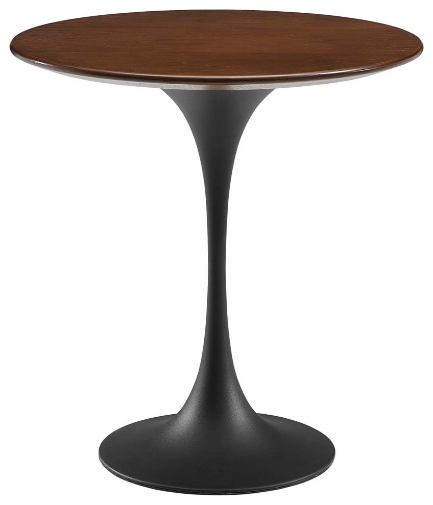 Sofa Side Table, Round, Black Dark Walnut, Metal, Modern, Lounge Hospitality