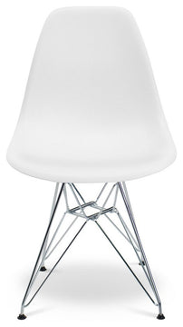 Eiffel Chrome Chair, White