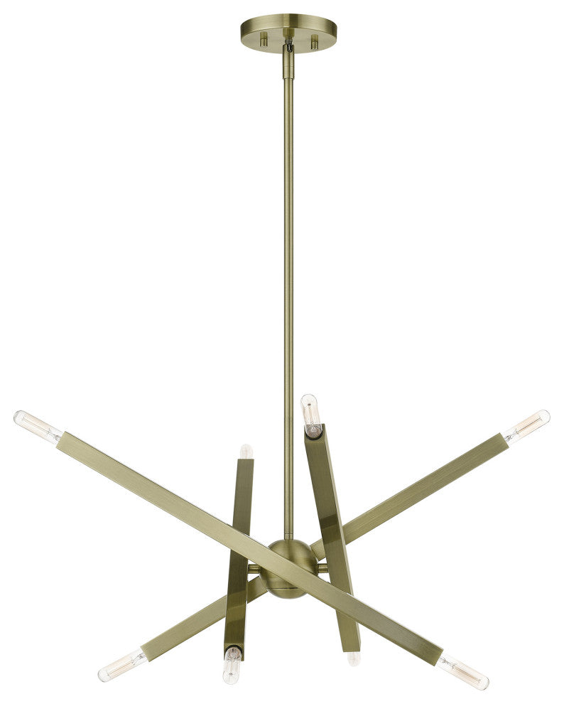 Livex Lighting Monaco 8-Light Antique Brass Chandelier