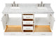 ARIEL Cambridge 73" Double Rectangle Sink Bathroom Vanity White With Marble Top