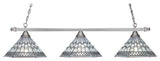 Square 3-Light Bar, Brushed Nickel/Pewter Art