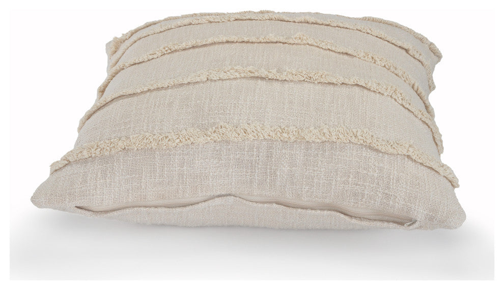 Overtufted Solid Throw Pillow, Birch