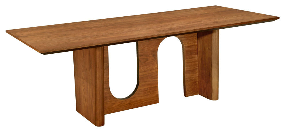 Satra Walnut Rectangular Dining Table - Walnut