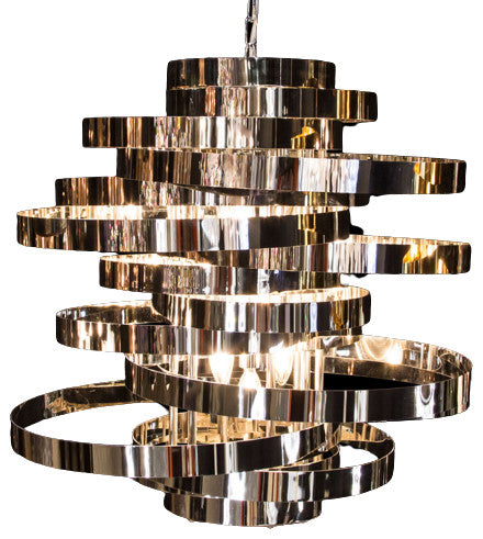 Hemispheres 8-Light Chandelier - Silver