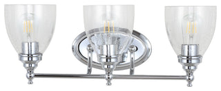 Marais Metal/Glass LED Vanity Light, Chrome, Width: 22.25"