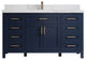 Cambridge 60 Single Bathroom Vanity in Hale Navy Blue 2" Calacatta Nuvo