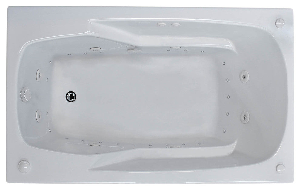 Troy 32 x 60 Rect. Air & Whirlpool Jetted Drop-In Bathtub with Right Drain