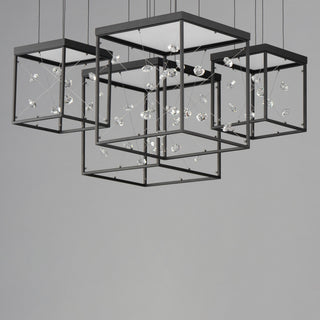 ET2 E21254-20 Entanglement 28"W LED Crystal Abstract Chandelier - Black