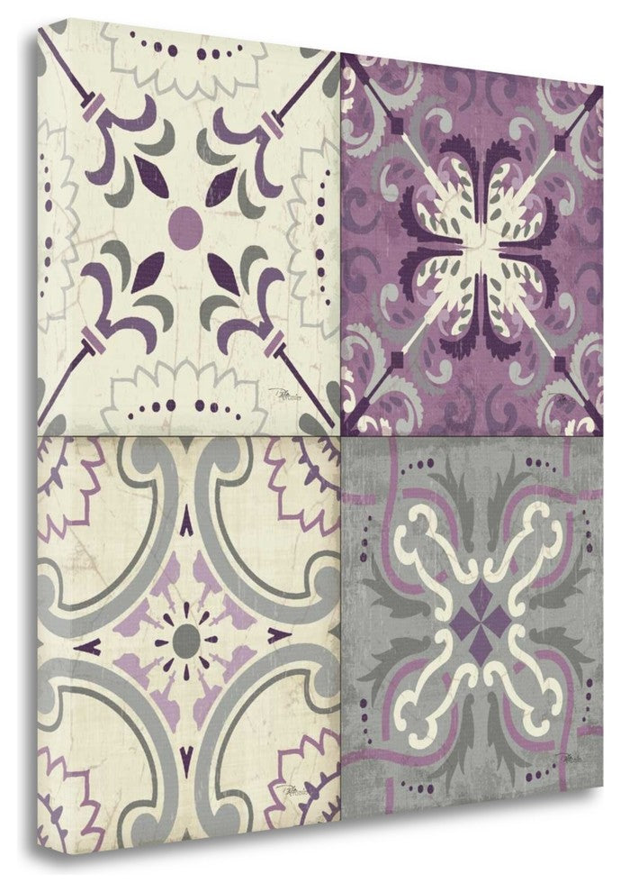 "Lavender Glow Tiles" By Pela Studio, Giclee Print on Gallery Wrap Canvas