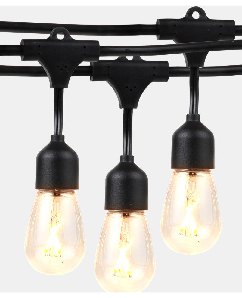 Brightech Ambience Pro Solar - 3000K Soft White Hanging Filament Bulbs, 27 Ft