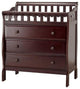 Orbelle Oneman Modern New Zealand Pine Solid Wood Changing Tables in Espresso