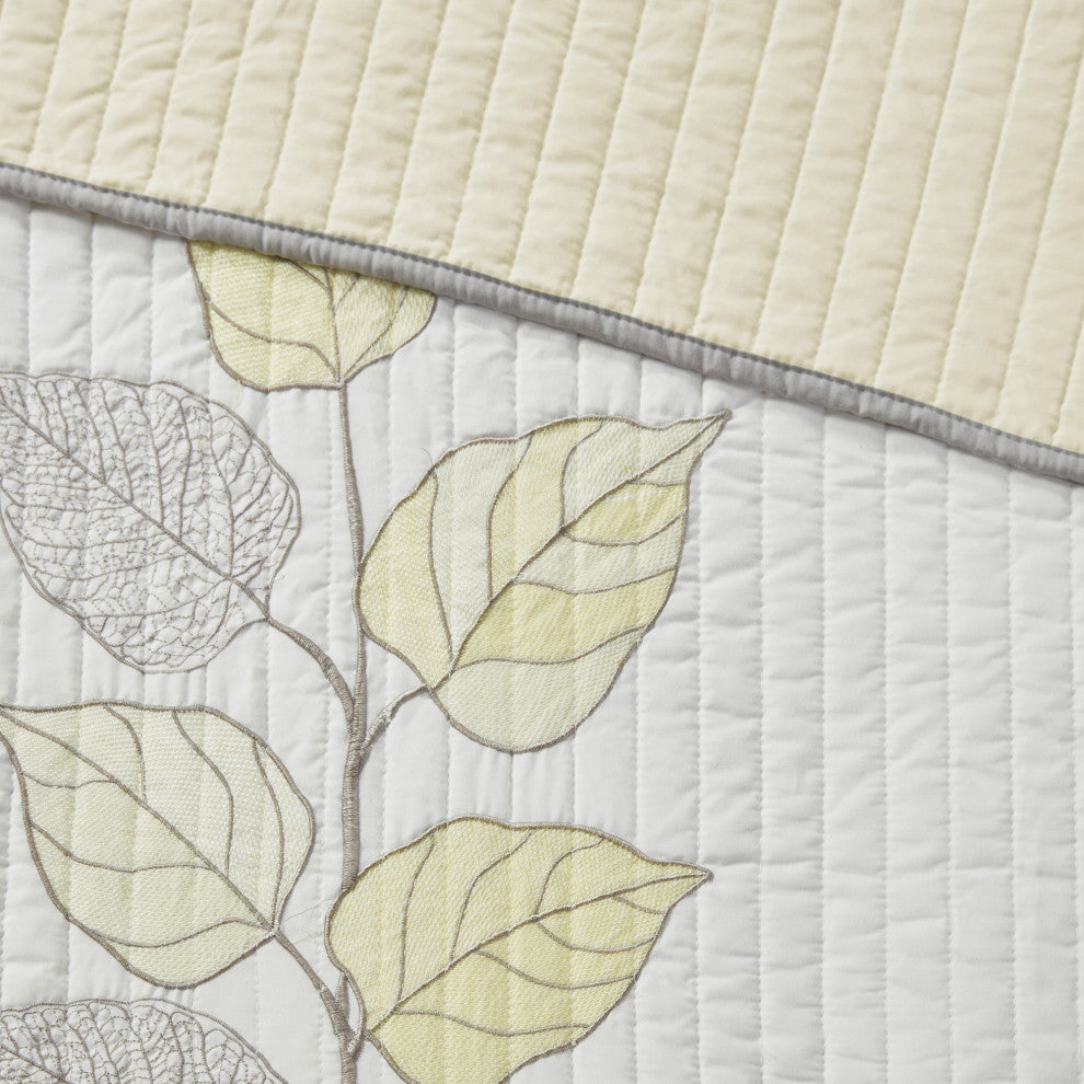 Madison Park Microfiber 6-Piece Coverlet Set With Embroidery, King