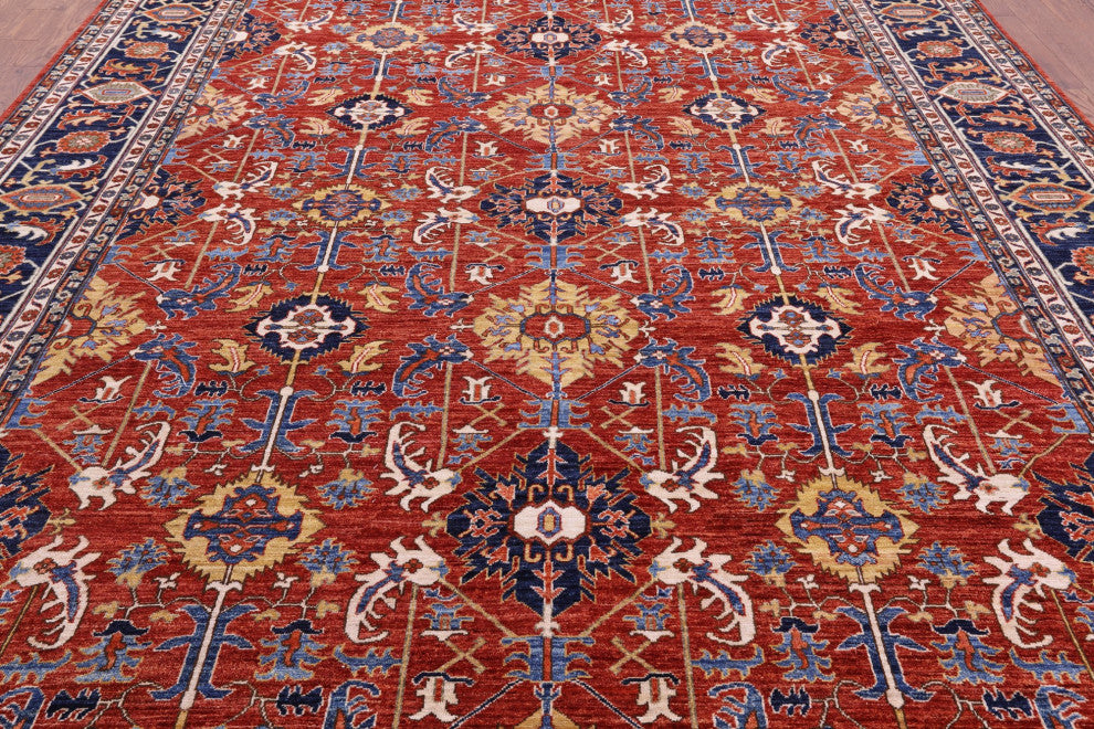Handmade Persian Fine Serapi Wool Rug 9' 11" X 13' 8" - Q12859