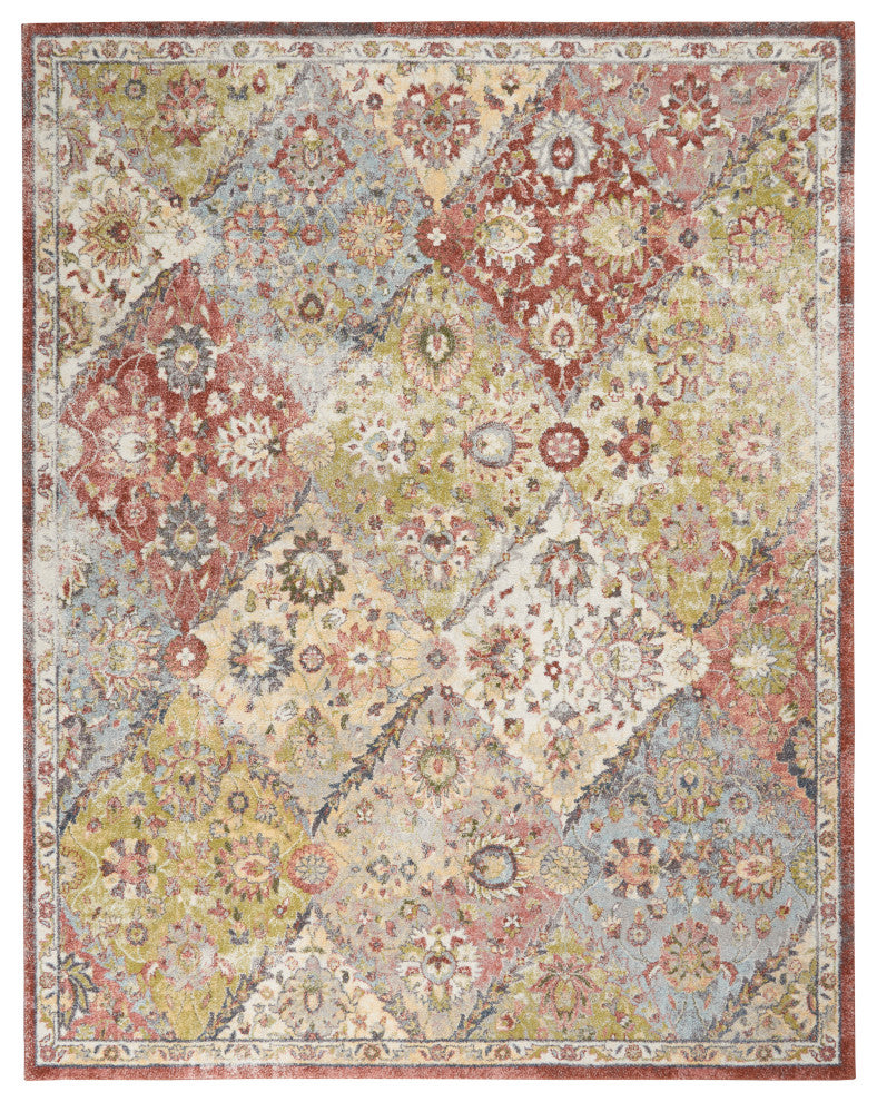 Nourison Juniper 9' x 12' Terracotta Multicolor Vintage Indoor Area Rug