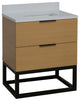 Mia 30" Bathroom Vanity, Blonde, Matte White