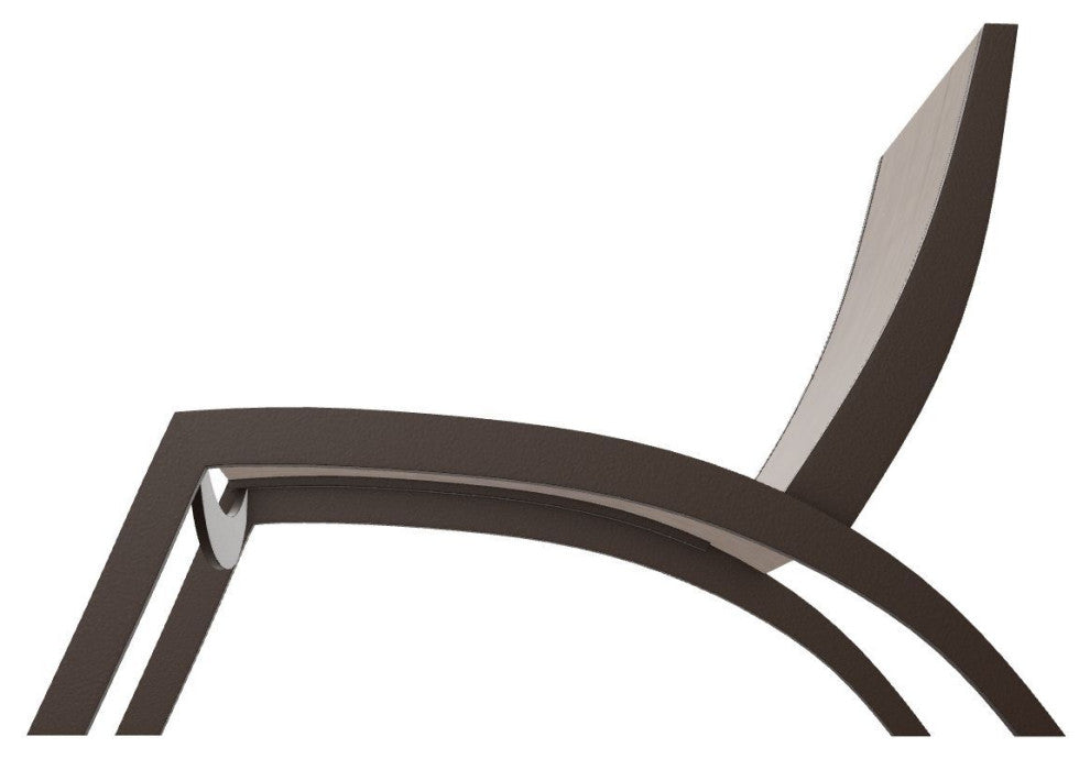 Dune Sling Stackable Outdoor Hydro-Lounge Chaise, Augustine Fennel/Kona