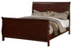 Queen Bed, Cherry Finish, Brown