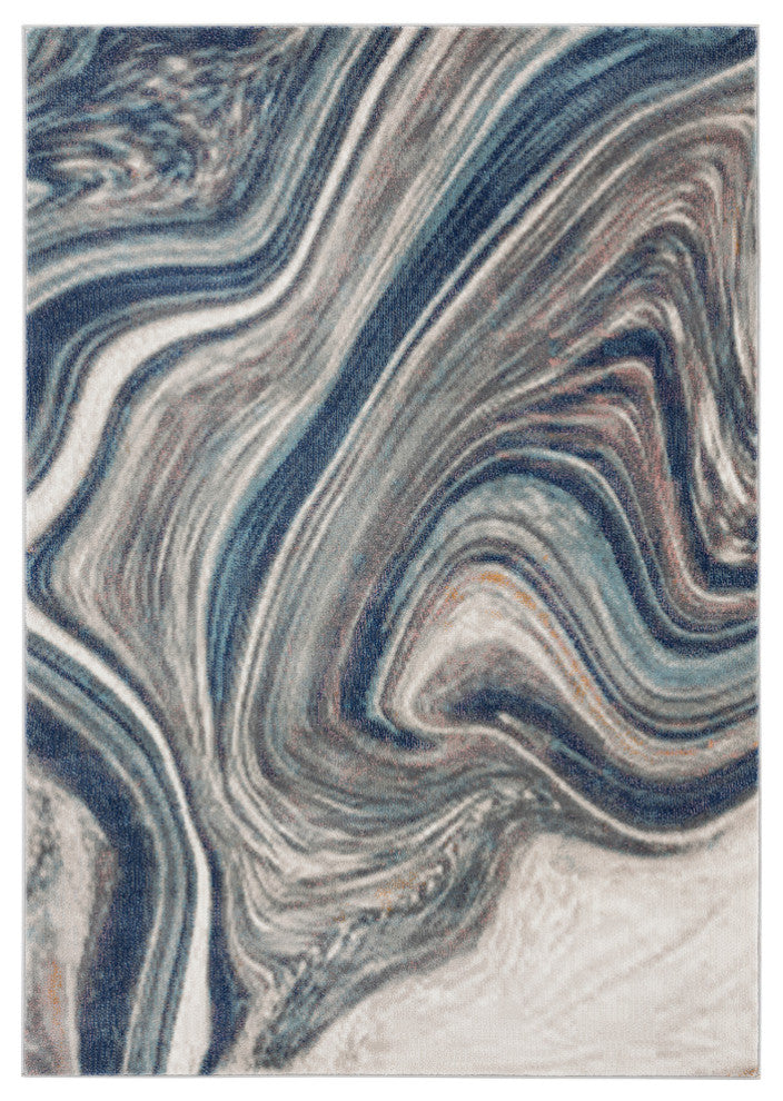Abani Porto Collection PRT200A Contemporary Liquid Metal Area Rug