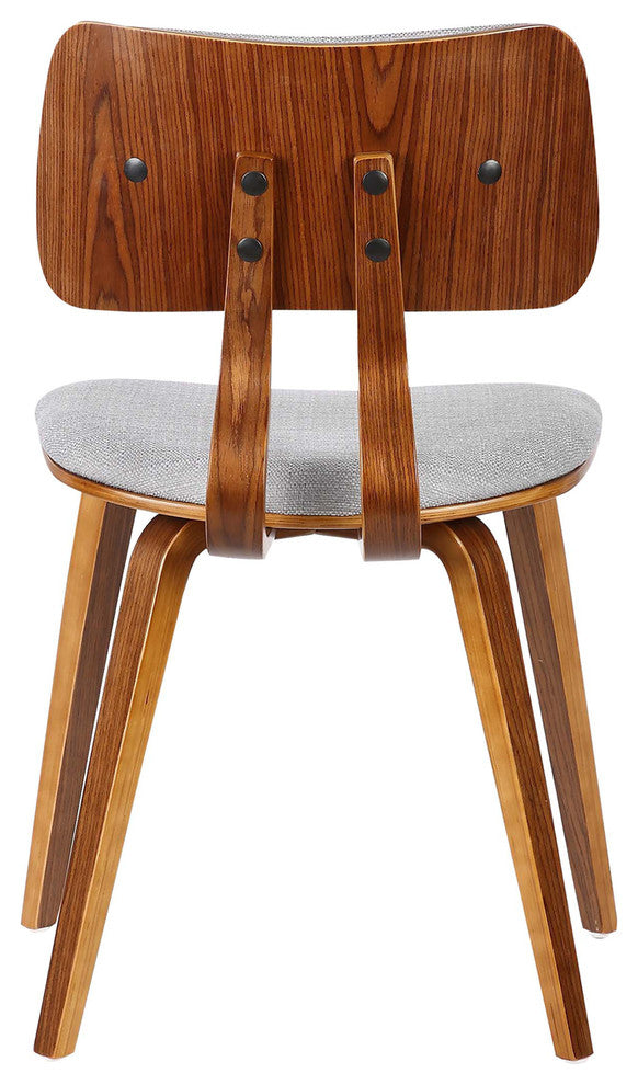 Jaguar Mid-Century Dining Chair, Walnut, Gray