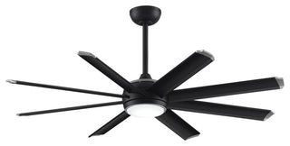 Stellar Ceiling Fan Black Fan With Black Blades and Light, 56"