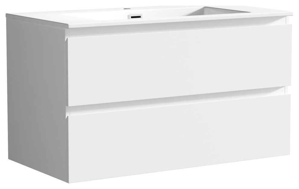 The Frost Single Bathroom Floating Vanity, 36"