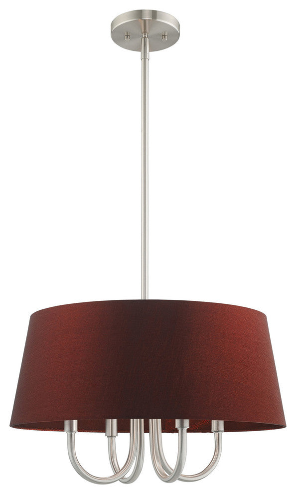 Livex Lighting Brushed Nickel 4-Light Pendant Chandelier