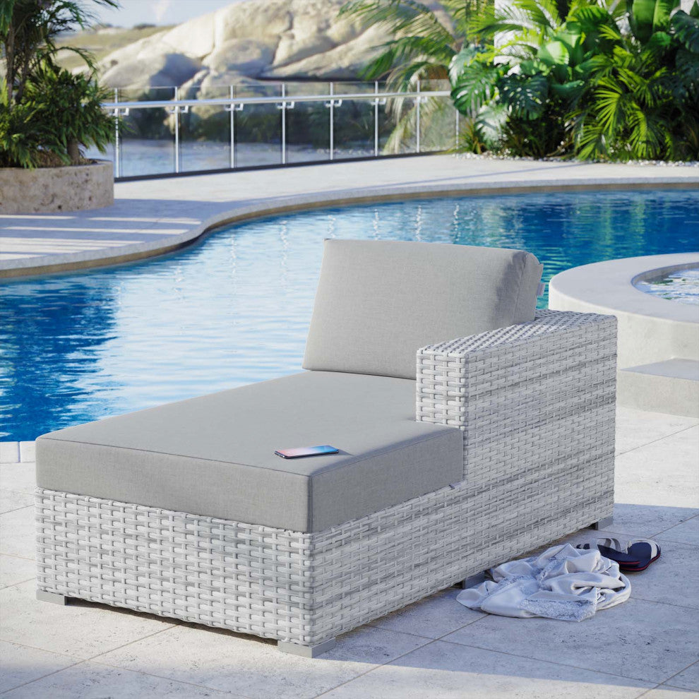 Convene Outdoor Patio Right Chaise Light Gray Gray