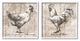 Rustic Hen Rooster Illustration Life is Good Phrases,12 x 12