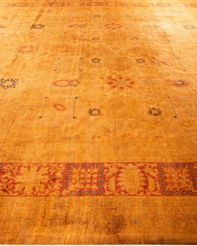 Fine Vibrance, One-of-a-Kind Handmade Area Rug Yellow, 16'0"x12'4"
