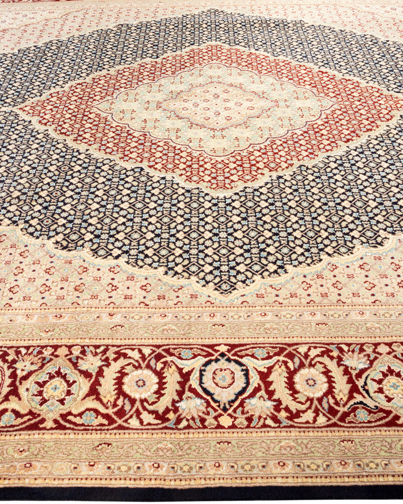 Letpadan One-of-a-Kind Hand-Knotted Area Rug Blue, 9'1"x12'5"