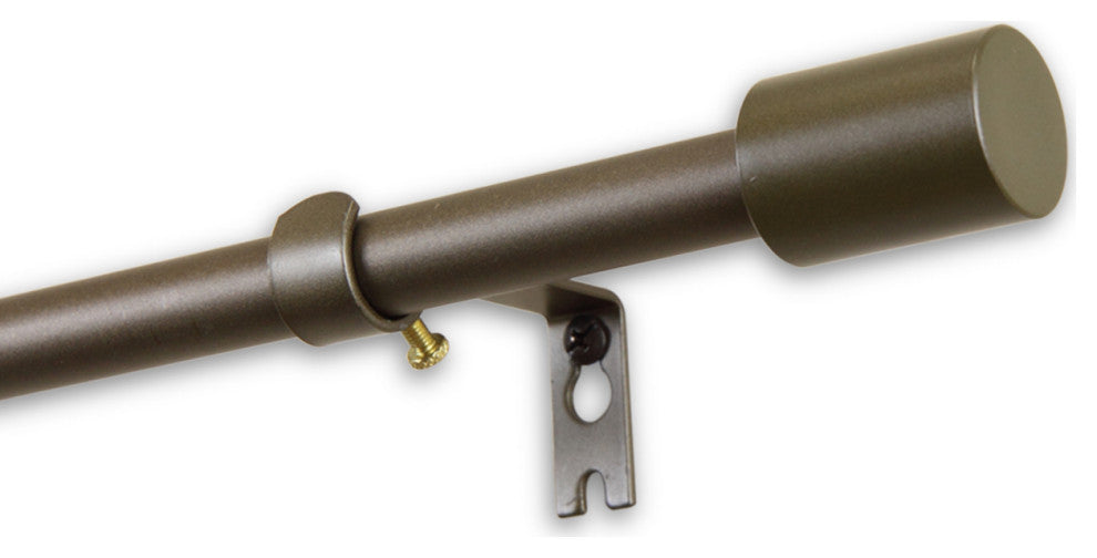 Nora 5/8" Curtain, Rod, Antique Gold, 18-28"